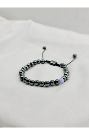 دستبند جواهر طوسی زنانه سنگ طبیعی kehribar point - کد 854416324