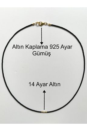 گردنبند طلا مشکی زنانه 14 عیار Rupen Kraft - کد 664146565