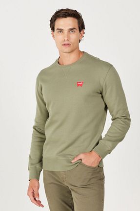 سوئیشرت سبز مردانه ساده Wrangler - کد 375708020
