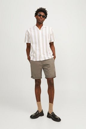 شلوارک و برمودا خاکی مردانه رگولار Jack & Jones - کد 820505160