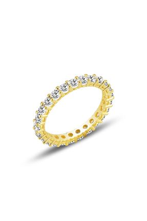 انگشتر نقره طلائی زنانه برلیان Söğütlü Silver - کد 177790554