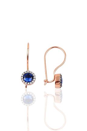 گوشواره نقره سرمه ای زنانه 925 عیار Söğütlü Silver - کد 34687176