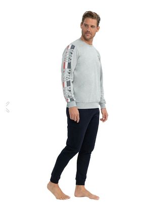ست لباس راحتی خاکی مردانه ساده U.S. Polo Assn. - کد 854038514
