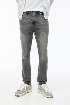 شلوار جین طوسی مردانه پاچه تنگ Pull & Bear - کد 854047774