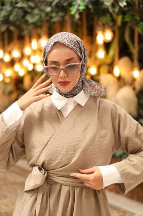 روسری قهوه ای پنبه ای Silk Home - کد 854058149