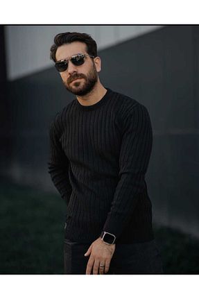 پلیور مشکی مردانه ساده OTAKU - کد 791810788