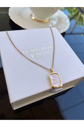 گردنبند مروارید سفید مروارید آب شیرین Pearl&Rose Jewelry - کد 854082856