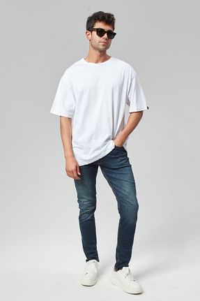 شلوار جین آبی مردانه پاچه ساده RO DENIM - کد 847486992