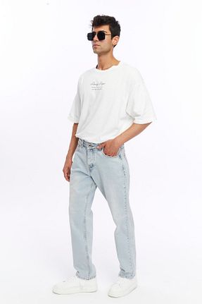 شلوار جین متالیک مردانه پاچه پهن RO DENIM - کد 849278538