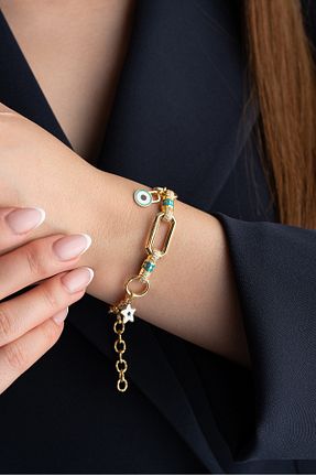 دستبند نقره طلائی زنانه 925 عیار Silvano Jewelry - کد 854112209