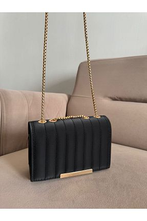 کیف دوشی مشکی زنانه چرم مصنوعی MODA ELF - کد 832915792