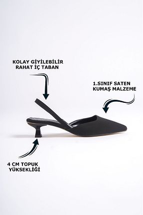 کفش پاشنه بلند کلاسیک مشکی زنانه جیر Limeo - کد 747204952