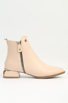 بوت / نیم بوت بژ زنانه پاشنه ضخیم Pierre Cardin - کد 854109974