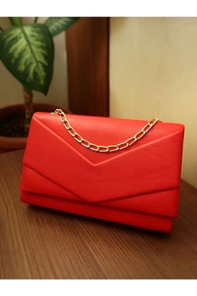 کیف مجلسی قرمز زنانه چرم مصنوعی VALESCO - کد 674584504