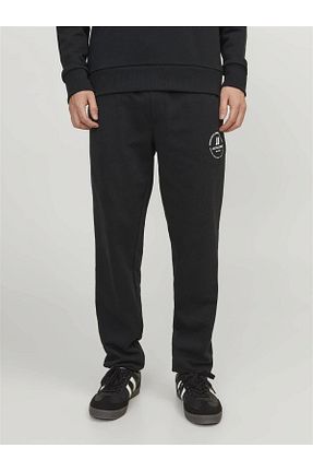 شلوار کرمگن مشکی مردانه پاچه تنگ Jack & Jones - کد 807609998