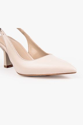 کفش استایلیتو بژ پاشنه نازک SUİNS SHOES - کد 737095347
