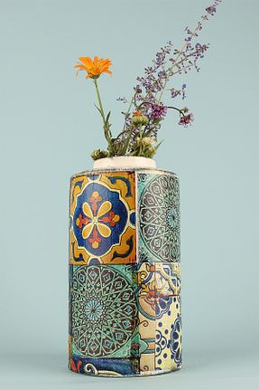 گلدان رنگی سرامیک hmydesign - کد 854167686