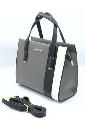 کیف دوشی طوسی زنانه چرم مصنوعی mıchael polo - کد 854208068
