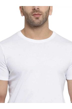 تیشرت سفید مردانه یقه دوچرخه My Peak - کد 850384449