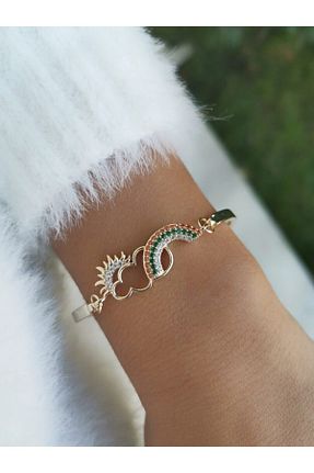 دستبند جواهر رنگی زنانه زیرکن GUNESTAKI - کد 853563377