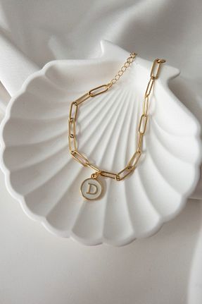 دستبند استیل (فولاد) طلائی زنانه سنگ Karflake - کد 850847168