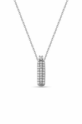گردنبند جواهر سفید زنانه سنگ passion silver - کد 853015580