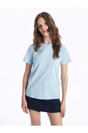 تیشرت آبی زنانه Relaxed LC Waikiki - کد 848848791