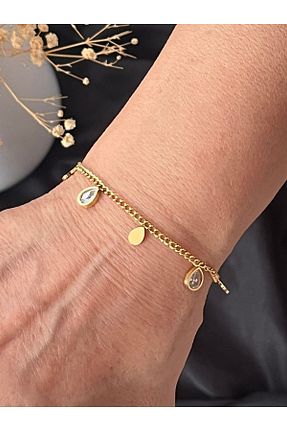 دستبند جواهر طلائی زنانه زیرکن Farah Butik - کد 844909925