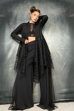 کت مشکی زنانه گشاد Quincey - کد 835675225