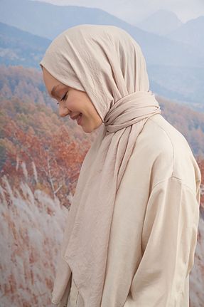 شال بژ زنانه پلی استر ARMANDA - کد 848421971