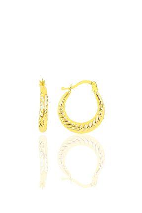 گوشواره نقره طلائی زنانه 925 عیار Söğütlü Silver - کد 50595284