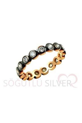 انگشتر نقره صورتی زنانه زیرکن Söğütlü Silver - کد 128491054