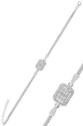 دستبند نقره سفید زنانه 925 عیار Söğütlü Silver - کد 76958796