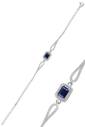 دستبند نقره سرمه ای زنانه 925 عیار Söğütlü Silver - کد 144437913