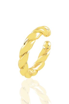 گوشواره غضروفی نقره طلائی Söğütlü Silver - کد 89768515