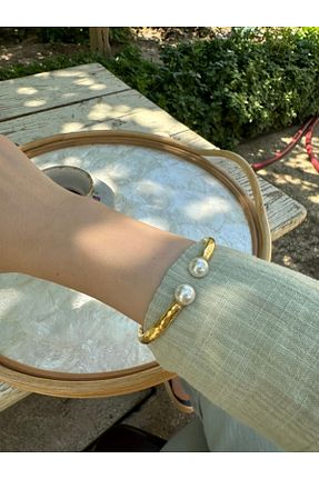 دستبند مروارید زرد مروارید آب شیرین Pearl&Rose Jewelry - کد 854062439