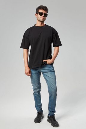 شلوار جین آبی مردانه پاچه تنگ RO DENIM - کد 848490389