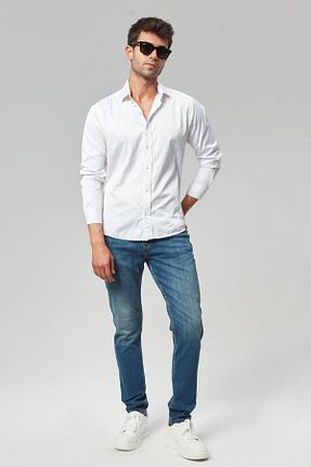 شلوار جین آبی مردانه پاچه تنگ RO DENIM - کد 847783524