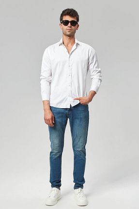 شلوار جین آبی مردانه پاچه تنگ RO DENIM - کد 847783524