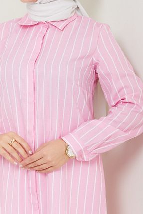 تونیک حجاب صورتی زنانه پنبه پلی استر Eliva - کد 853651320