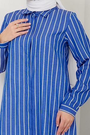 تونیک حجاب آبی زنانه پنبه پلی استر Eliva - کد 853654261