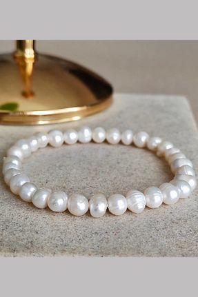 دستبند مروارید سفید مروارید اقیانوس NBS Beautiful Naturel Stones - کد 854110281