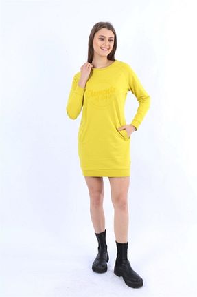 تونیک زرد زنانه بافت Banadamoda - کد 232023368