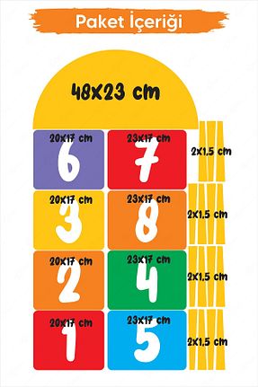 استیکر دیوار رنگی 5+ MSticker - کد 792242485