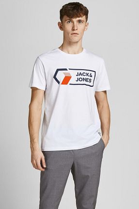 تیشرت سفید مردانه رگولار Jack & Jones - کد 235849492