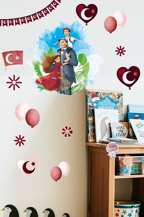 استیکر دیوار رنگی 5+ MSticker - کد 278312942
