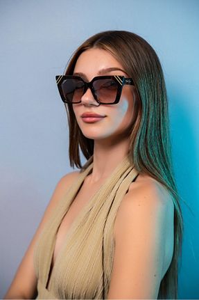عینک آفتابی قهوه ای زنانه 52 MORLİN BRON - کد 854224246
