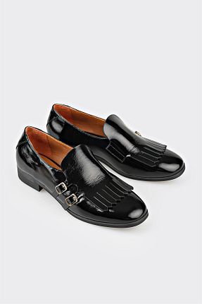 کفش کژوال مشکی زنانه چرم خالص Elle - کد 854279695