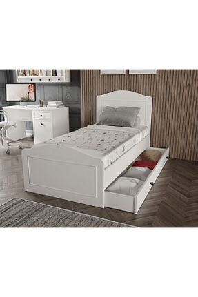 تخت خواب بچه گانه و مونته سوری سفید MDF VENATTO - کد 161556135