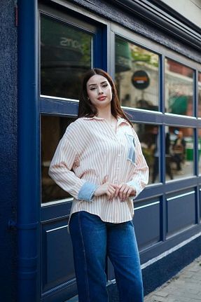 پیراهن قهوه ای زنانه رگولار Butik - کد 854402805